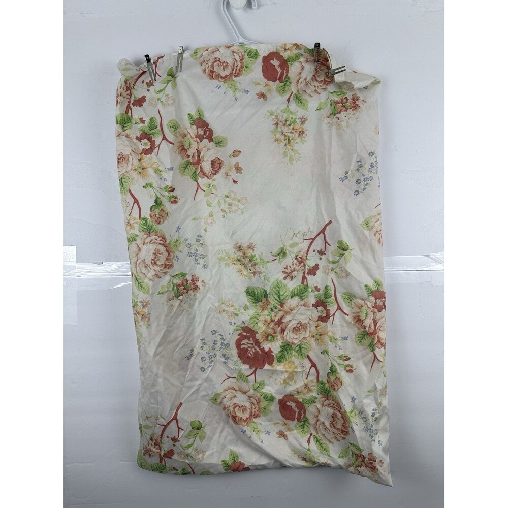 Vintage English Garden Rose Pillowcase Cottage Floral Cotton Standard Size 30*18